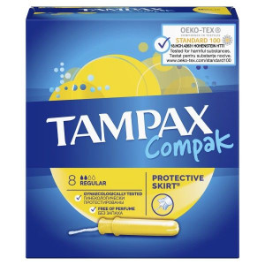 ТАМПАКС ТАМПОНЫ КОМПАК РЕГУЛЯР АППЛ. №8 [TAMPAX]