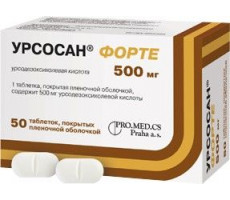 УРСОСАН ФОРТЕ 500МГ. №50 ТАБ. П/П/О /ПРО.МЕД.ЦС/